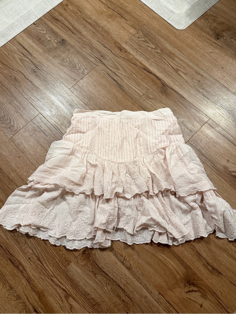 Ted Baker Blush Pink Tiered Ruffle Skirt